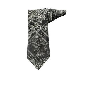 Disney Balancine Tie Works Mickey Mouse Comic Strip Black White Necktie Silk